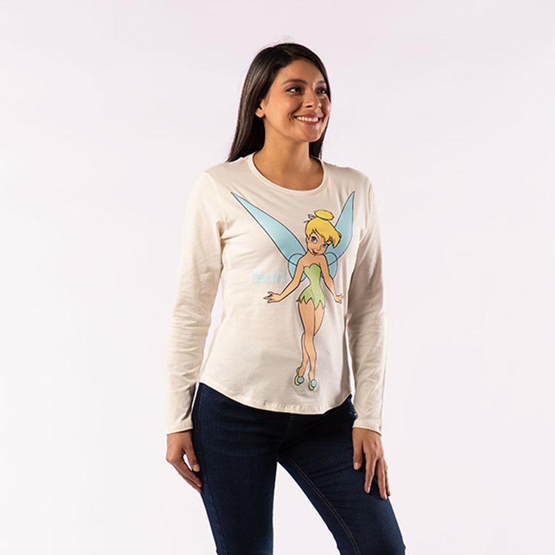 Polo Tinker Bell Manga Larga Mujer - S/19.90