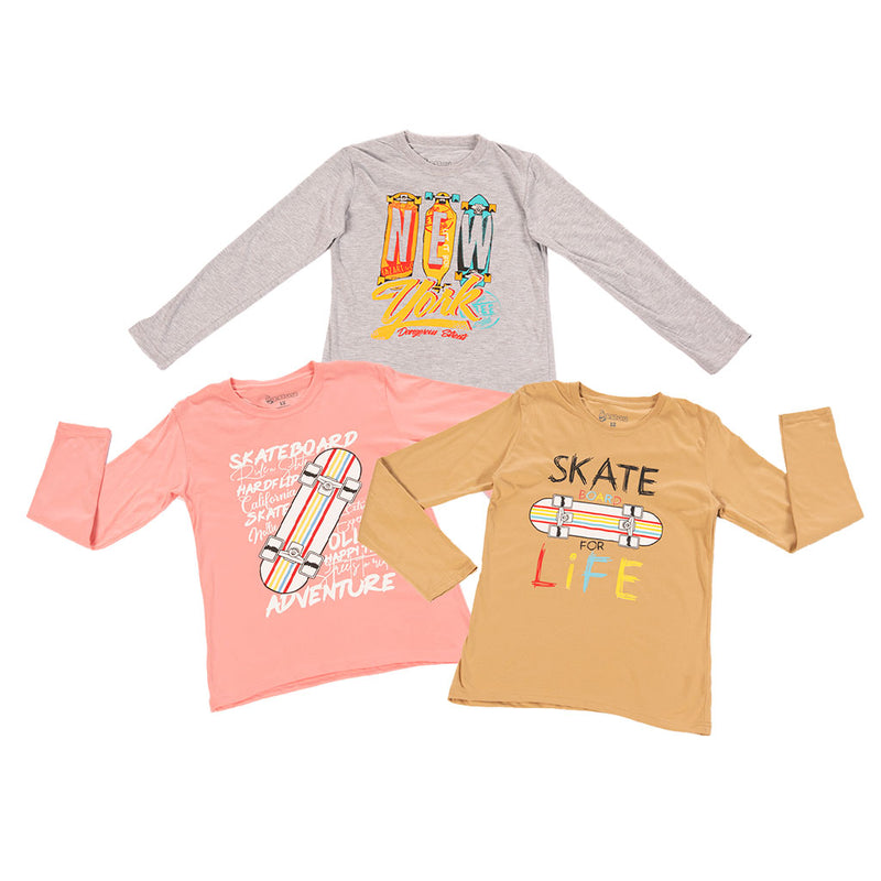 Pack Sorpresa x 3 Polos Manga Larga Niño - 1 Pack x S/37.50