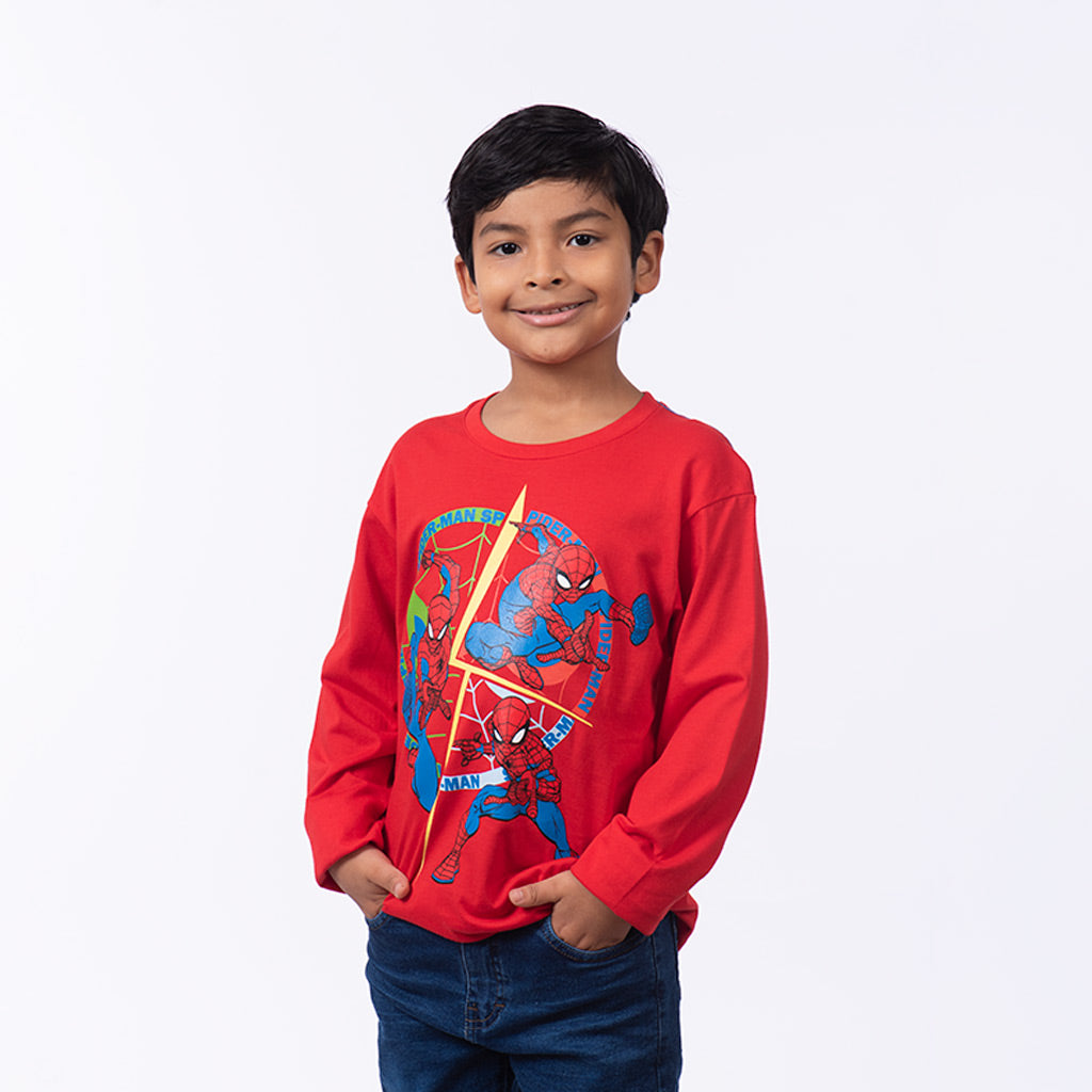 Polo Spiderman Manga Larga Niño - 2x S/35.00 y 3x S/45.00
