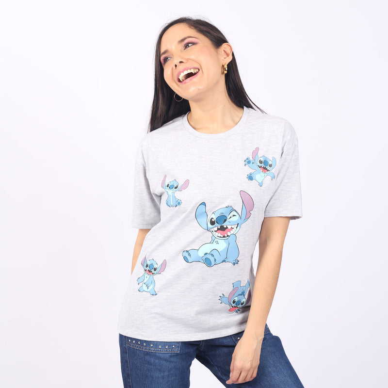 Polo Lilo Y Stitch Manga Corta Mujer