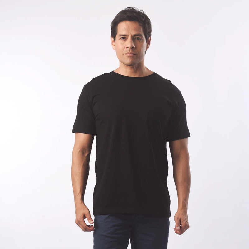 ¡NUEVO! - Polo Básico Hilo Negro Algodón Hombre - 2x S/45.00 y 3x S/60.00