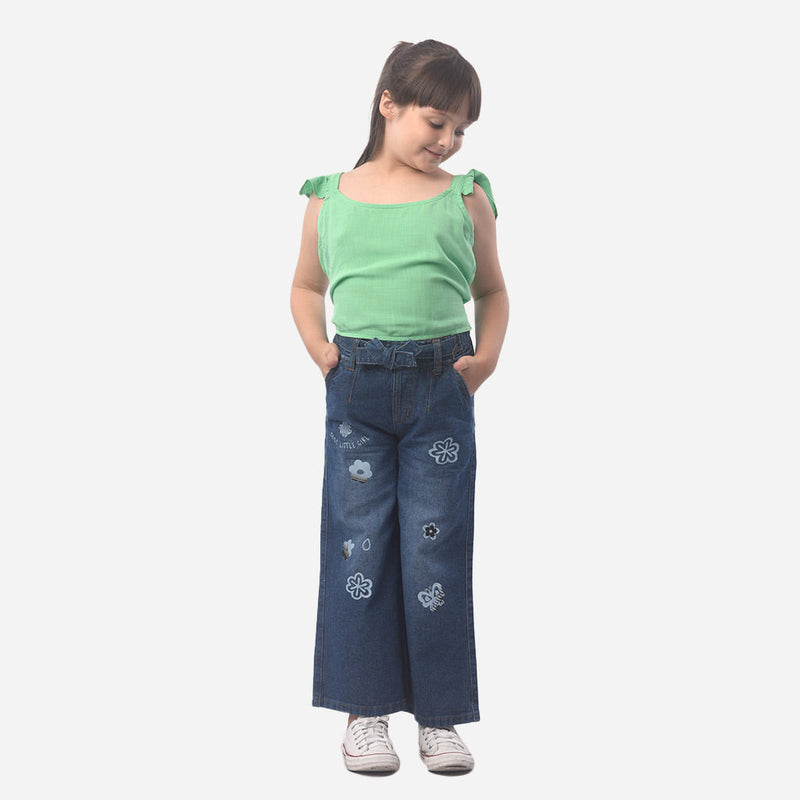 ¡NUEVO! - Pantalon Toque Denim Niña - S/49.90