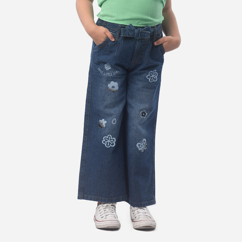 ¡NUEVO! - Pantalon Toque Denim Niña - S/49.90