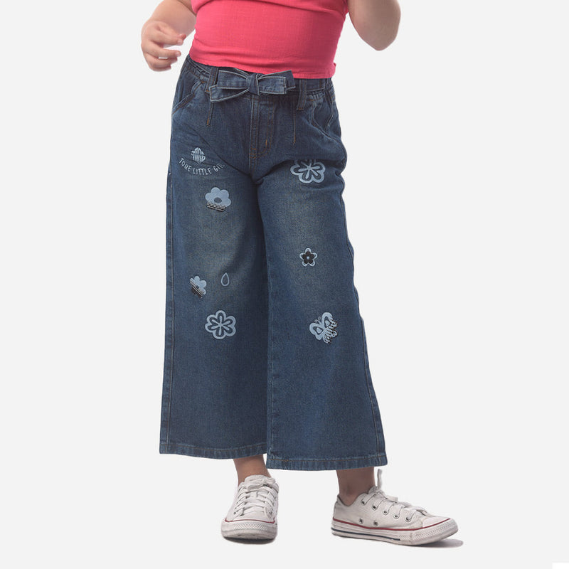 ¡NUEVO! - Pantalon Toque Denim Niña - S/49.90
