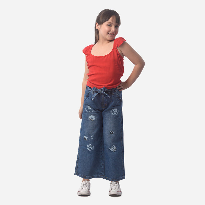 ¡NUEVO! - Pantalon Toque Denim Niña - S/49.90