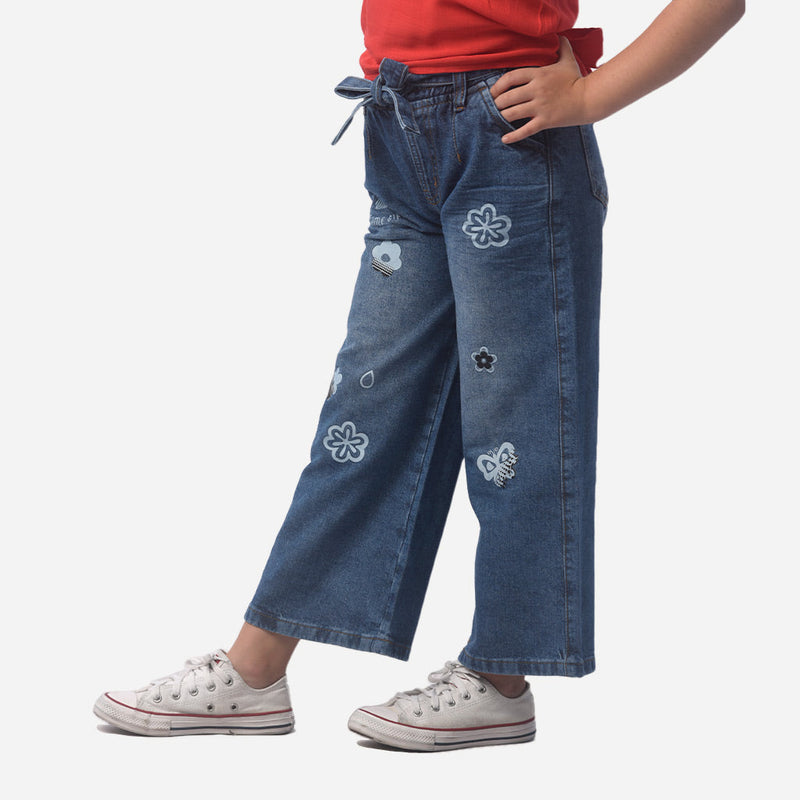 ¡NUEVO! - Pantalon Toque Denim Niña - S/49.90