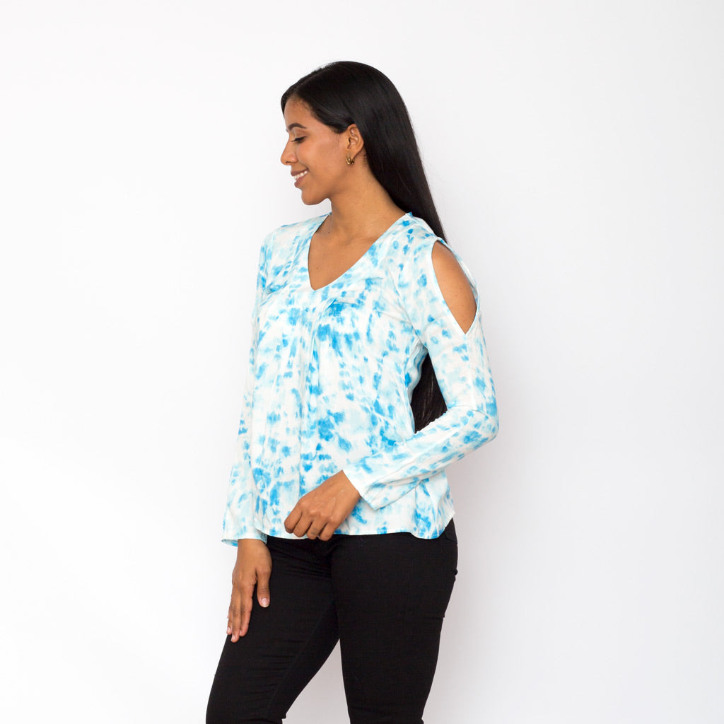 Blusa Ethiopia Tye Dye Manga larga Mujer