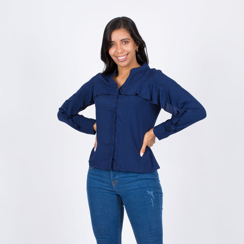 Blusa Ethiopia Rayón Manga Larga - 2x1