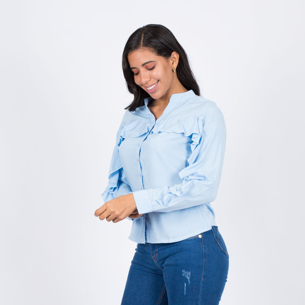 Blusa Ethiopia Rayón Manga Larga - 2x1