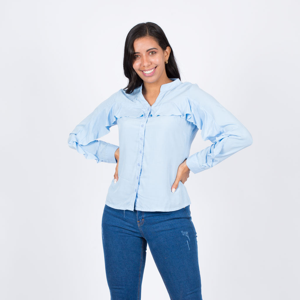 Blusa Ethiopia Rayón Manga Larga - 2x1