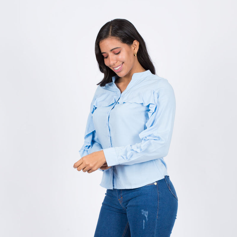 Blusa Ethiopia Rayón Manga Larga - S/19.90