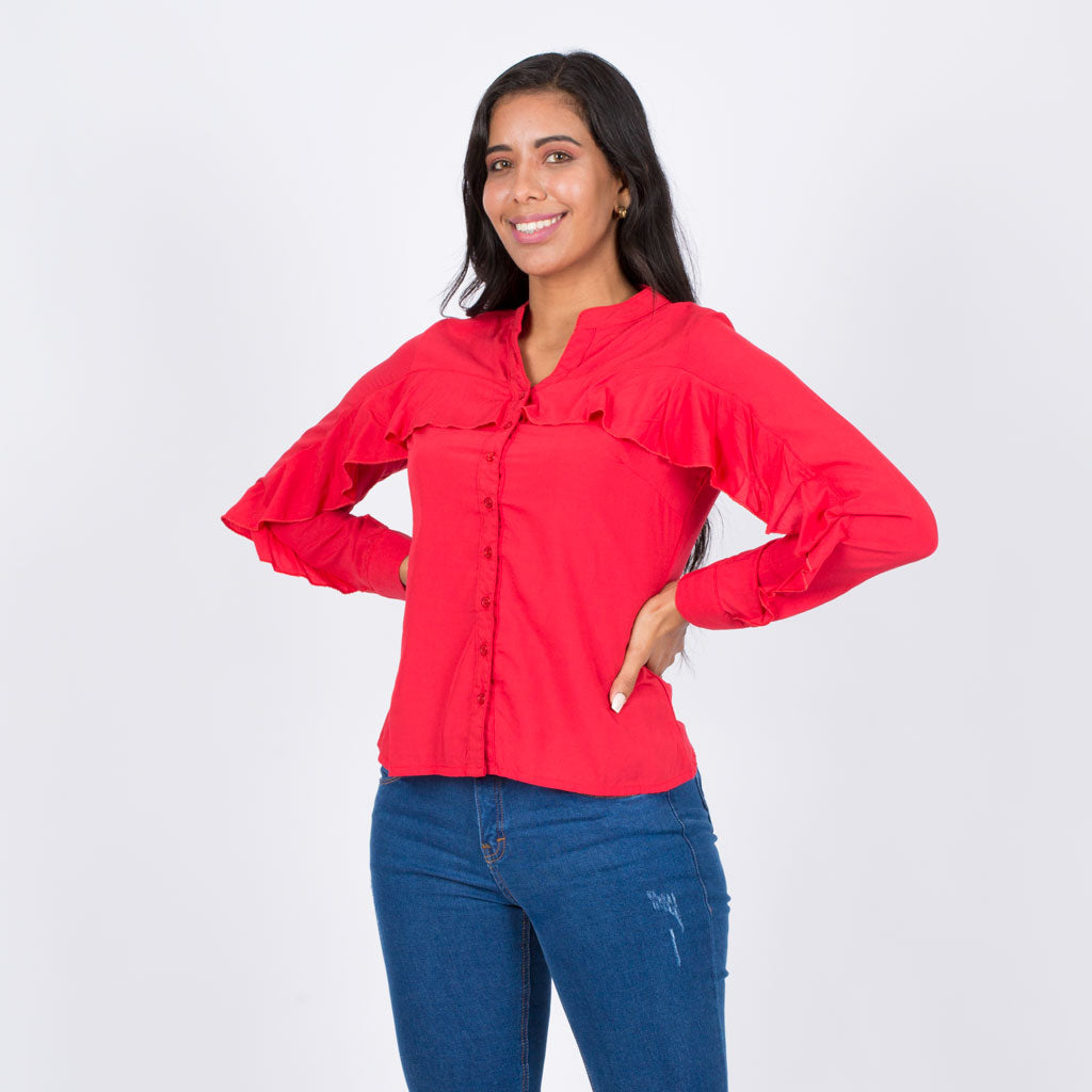 Blusa Ethiopia Rayón Manga Larga - 2x1