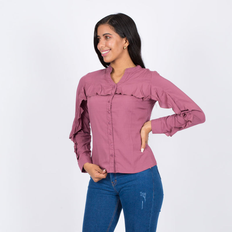 Blusa Ethiopia Rayón Manga Larga - S/19.90