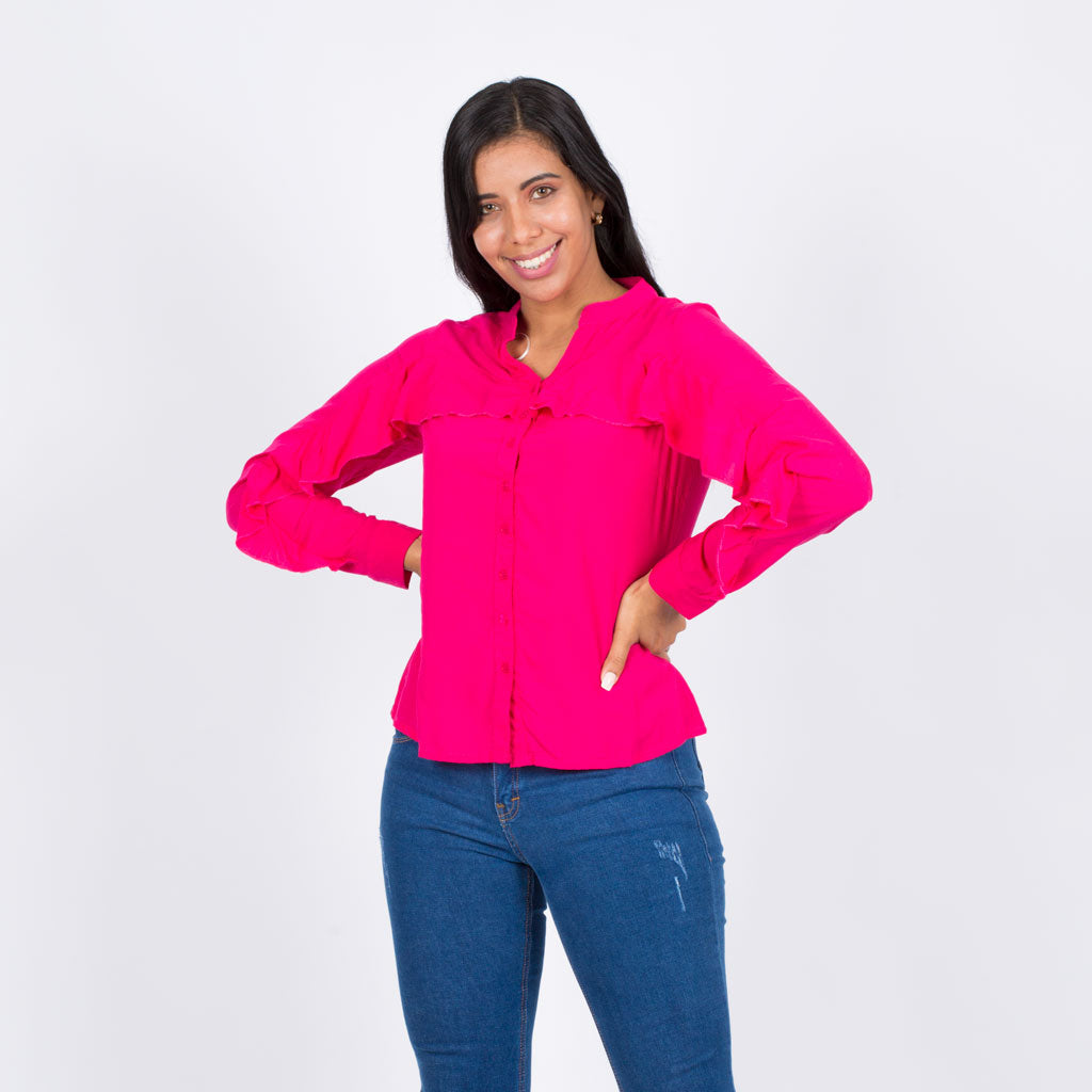 Blusa Ethiopia Rayón Manga Larga - 2x1
