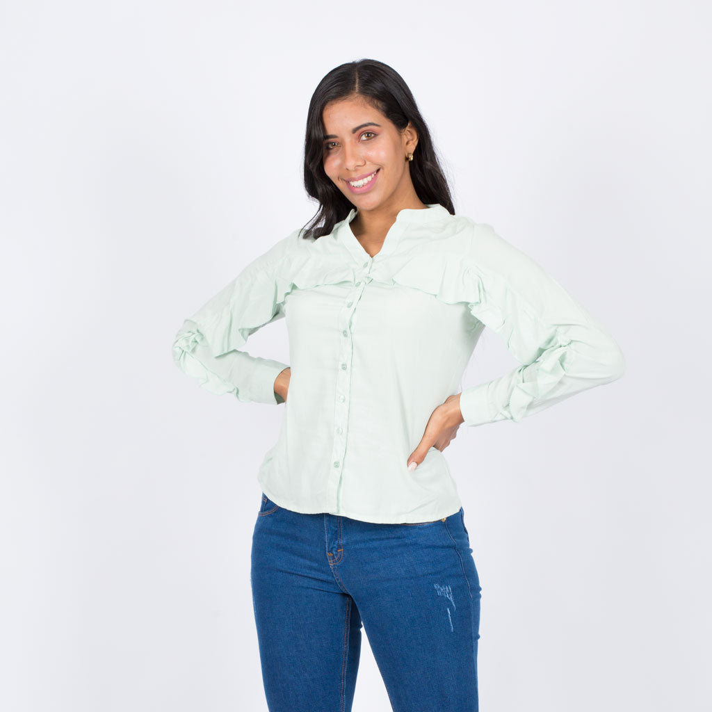 Blusa Ethiopia Rayón Manga Larga - 2x1