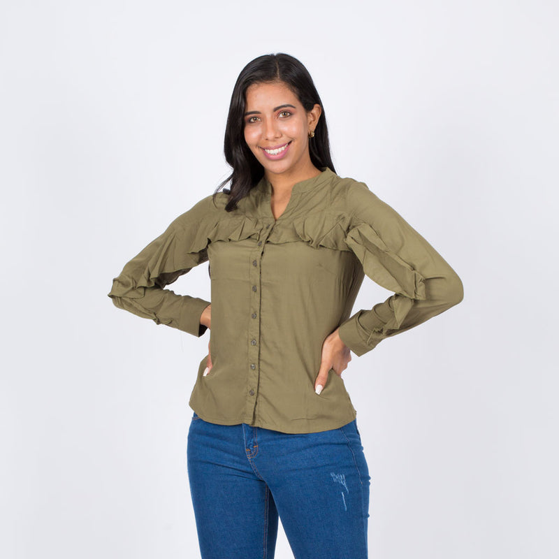 Blusa Ethiopia Rayón Manga Larga - S/19.90