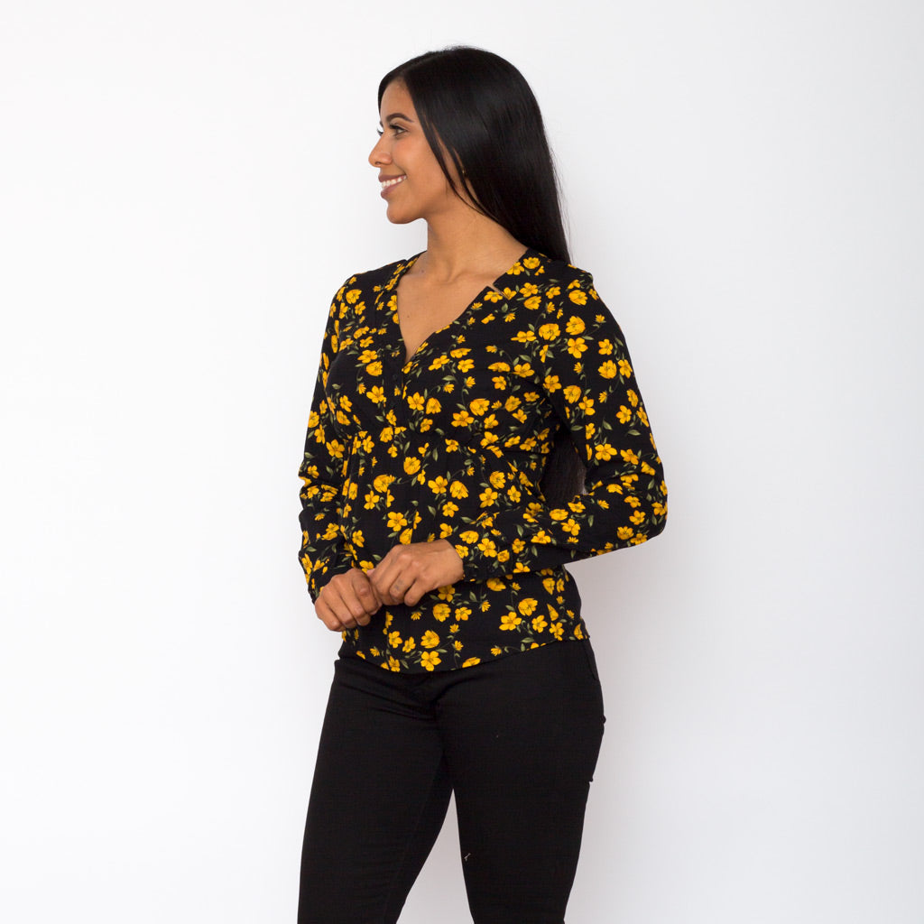 Blusa Ethiopia Floreada Manga larga Mujer