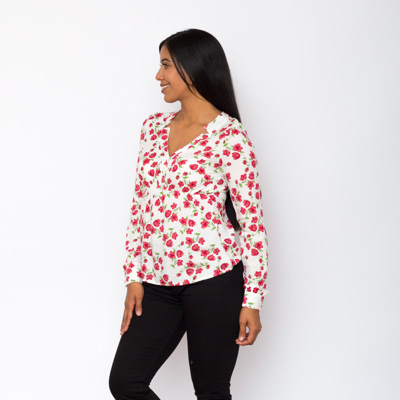 Blusa Ethiopia Floreada Manga larga Mujer - S/19.90