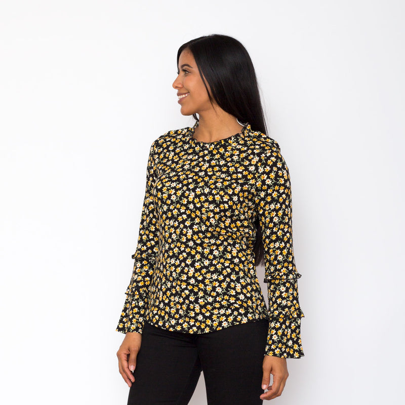 Blusa Ethiopia Floreada Manga Larga Mujer - S/19.90