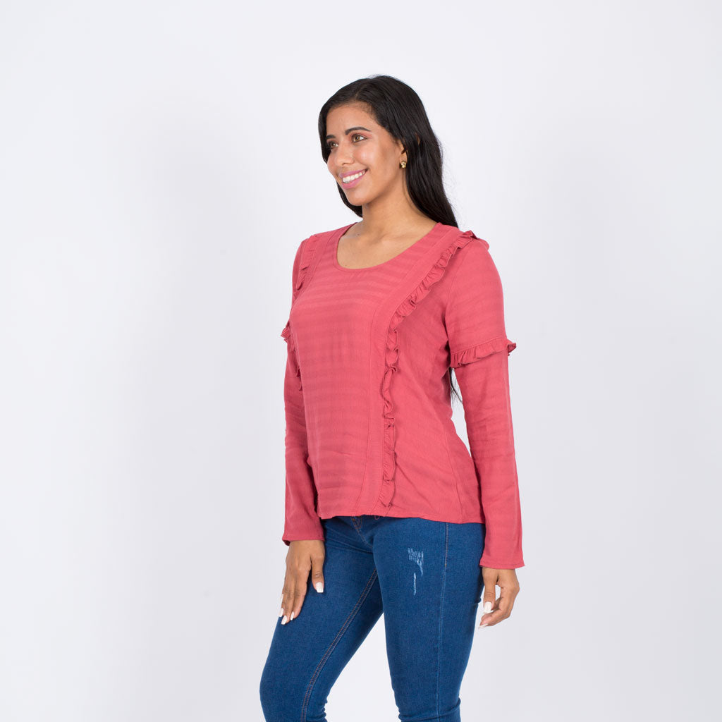 Blusa Ethiopia Rayon India Manga Larga