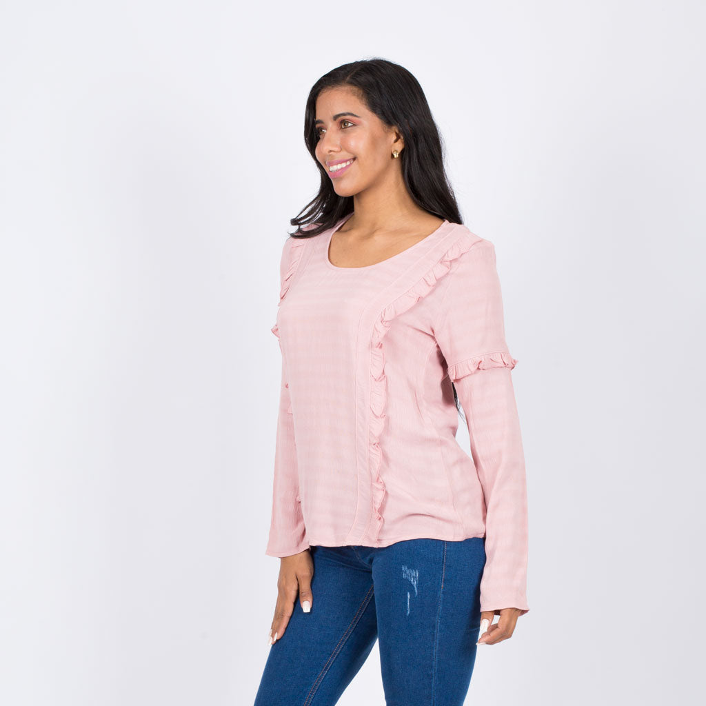 Blusa Ethiopia Rayon India Manga Larga - 3x2