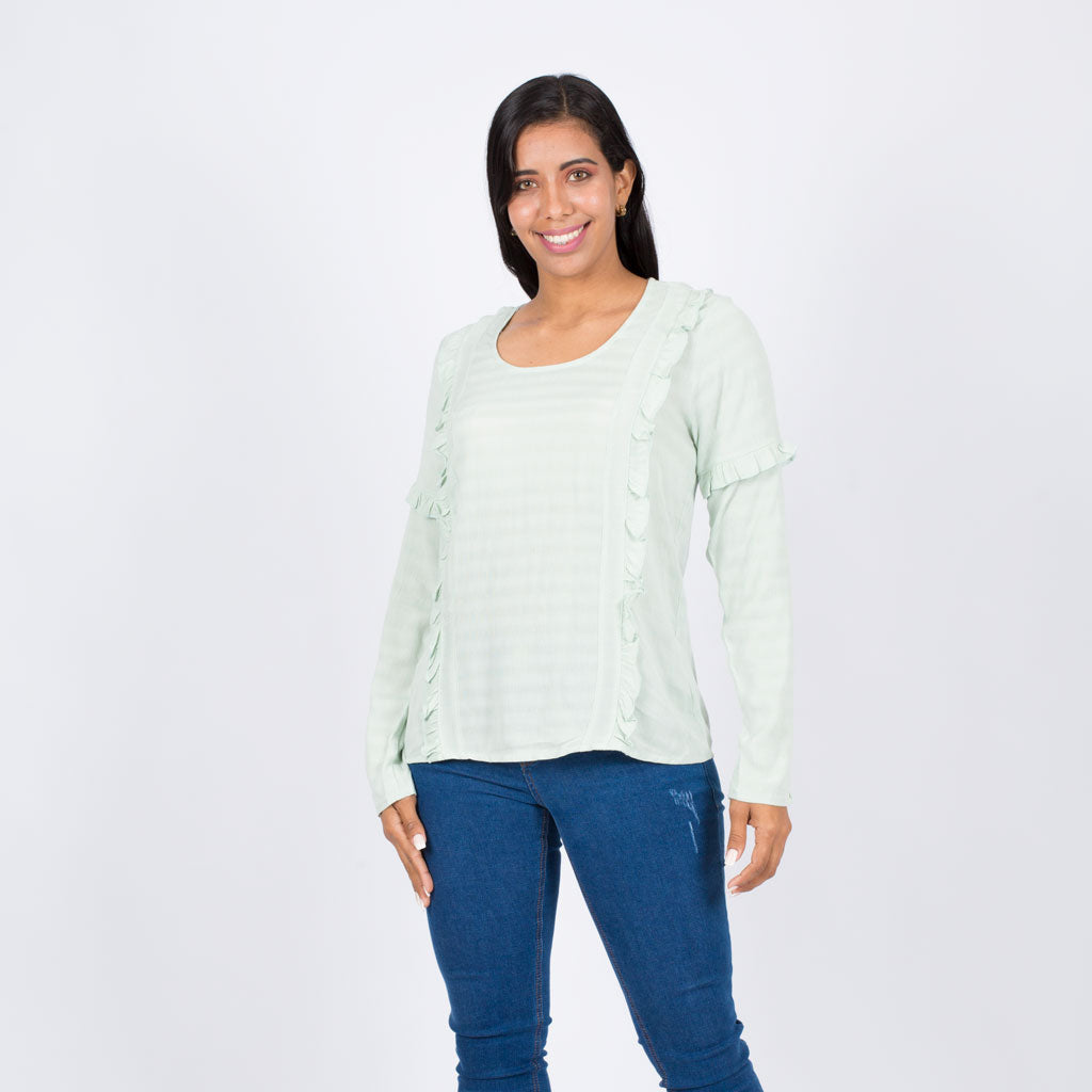 Blusa Ethiopia Rayon India Manga Larga - 3x2