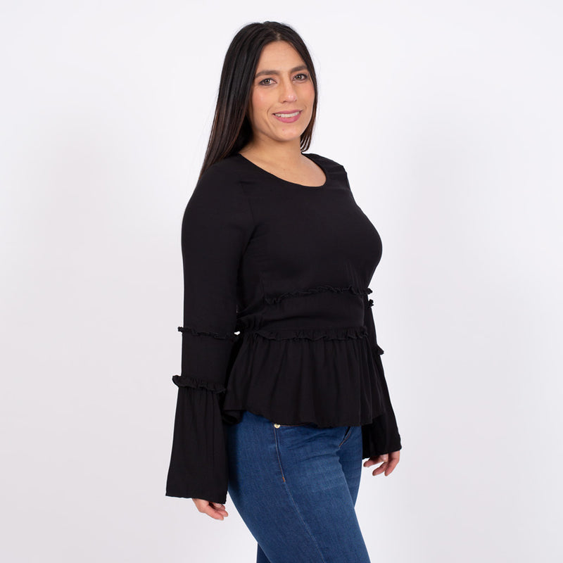 Blusa Ethiopia Rayon Manga Larga Mujer - S/19.90