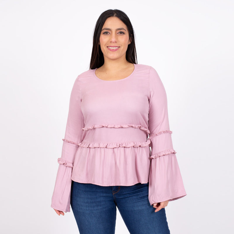 Blusa Ethiopia Rayon Manga Larga Mujer - S/19.90