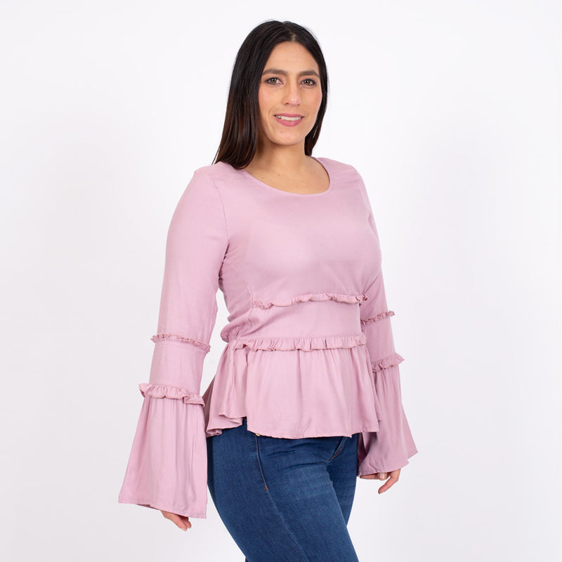 Blusa Ethiopia Rayon Manga Larga Mujer - S/19.90
