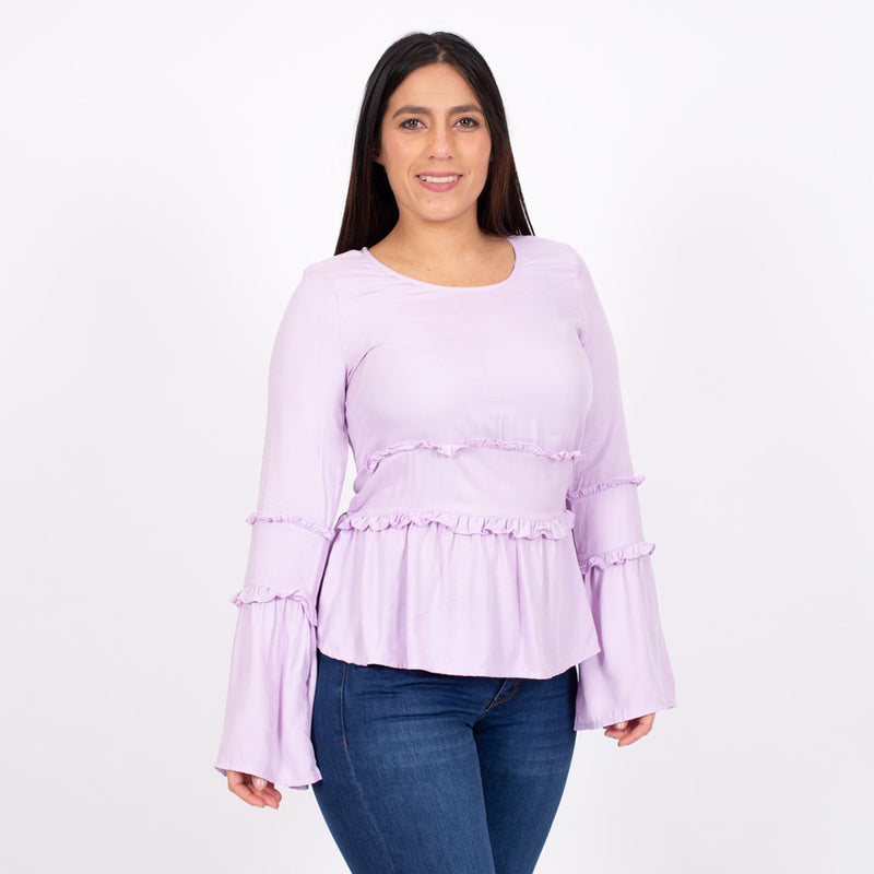 Blusa Ethiopia Rayon Manga Larga Mujer - S/19.90