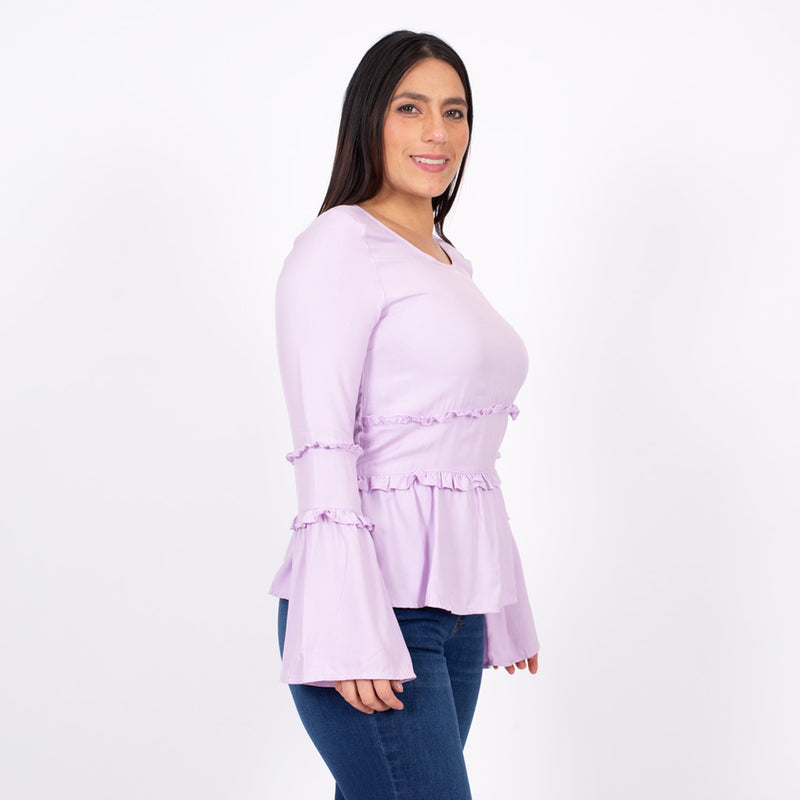 Blusa Ethiopia Rayon Manga Larga Mujer - S/19.90