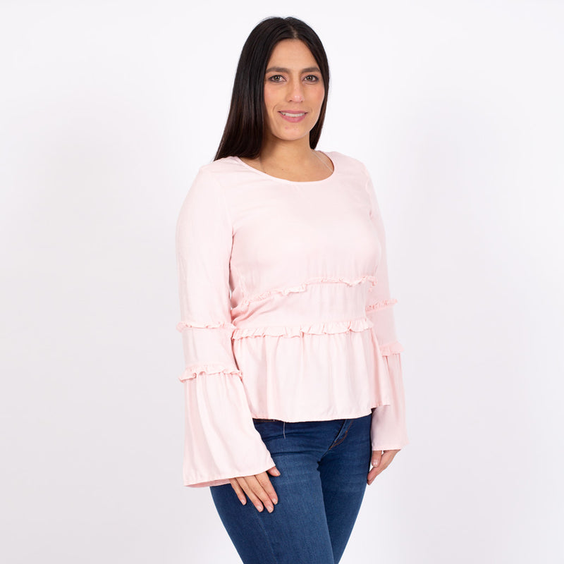 Blusa Ethiopia Rayon Manga Larga Mujer - S/19.90