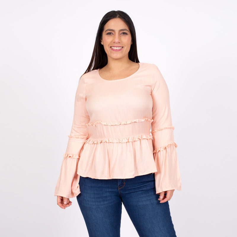 Blusa Ethiopia Rayon Manga Larga Mujer - S/19.90