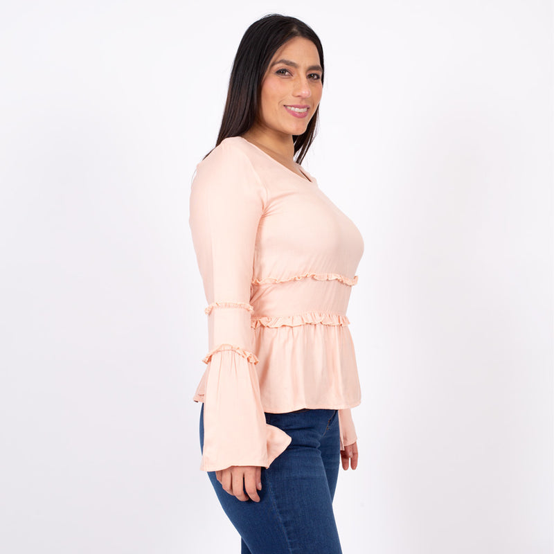 Blusa Ethiopia Rayon Manga Larga Mujer - S/19.90