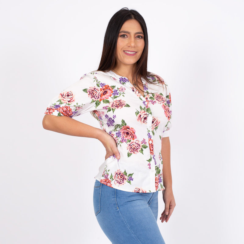 Blusa Ethiopia Manga Corta Mujer