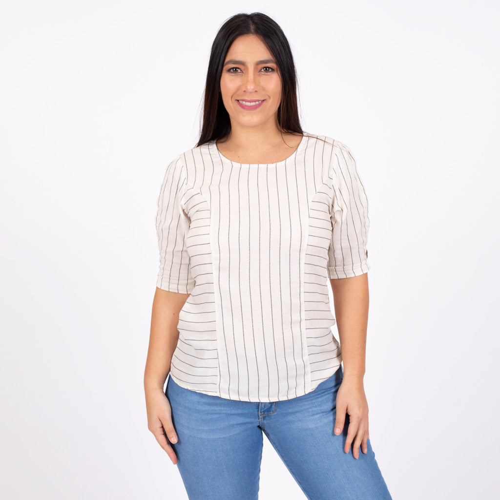 Blusa Ethiopia Manga 3/4 Mujer - 2x S/45.00