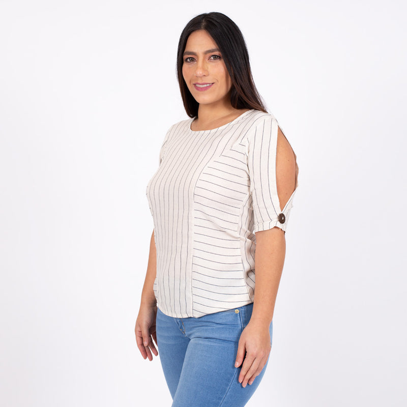 Blusa Ethiopia Manga 3/4 Mujer - S/19.90