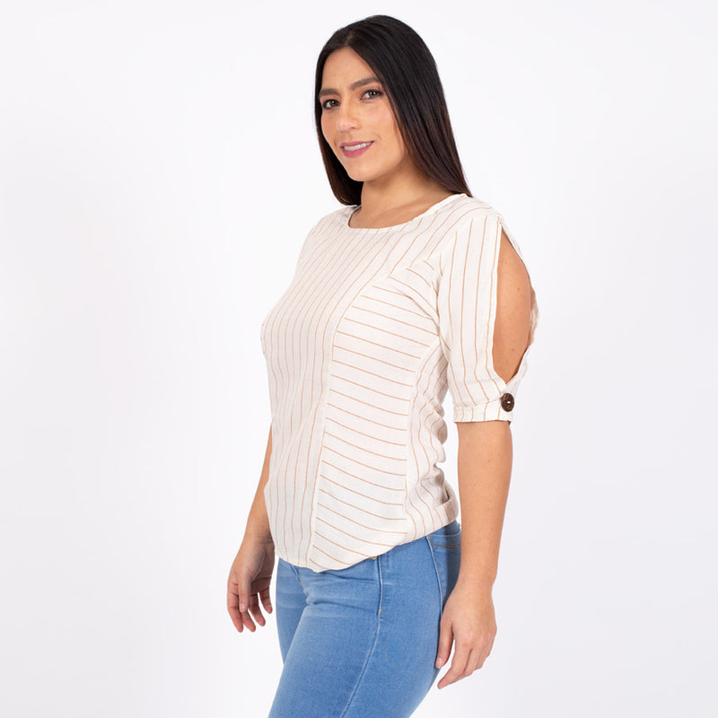 Blusa Ethiopia Manga 3/4 Mujer - S/19.90