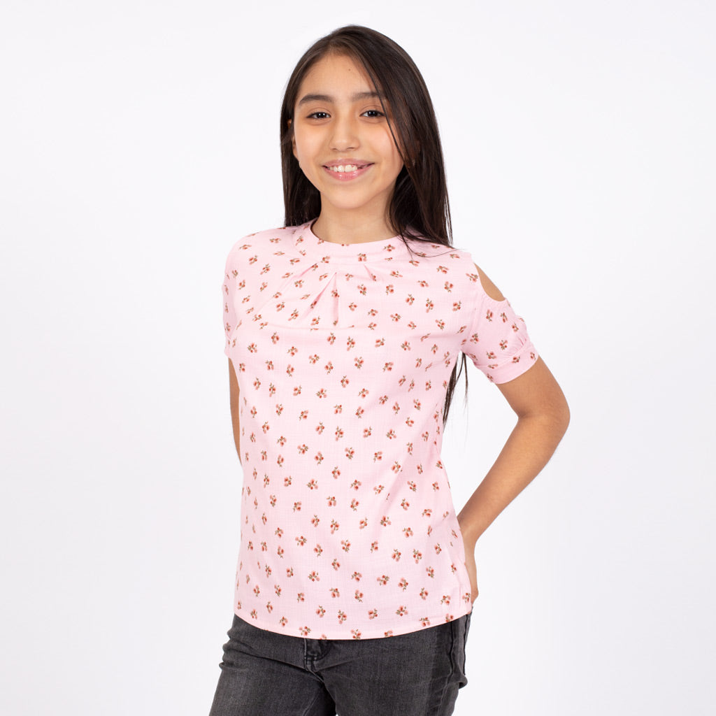 Blusa Essie Rayon Manga Corta Niña - 2x S/25.00