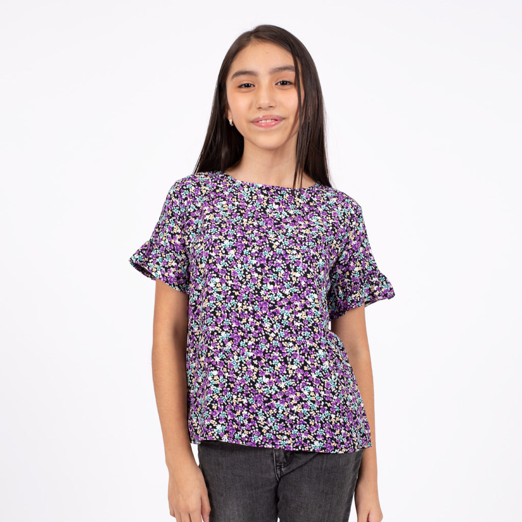 Blusa Essie Rayon Manga Corta Niña - 2x S/25.00