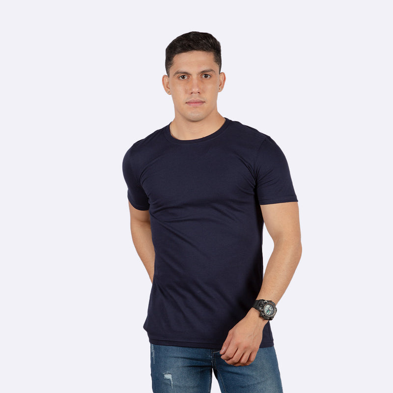 Polo Básico Hilo Negro Algodón Hombre - 2x S/45.00 y 3x S/60.00