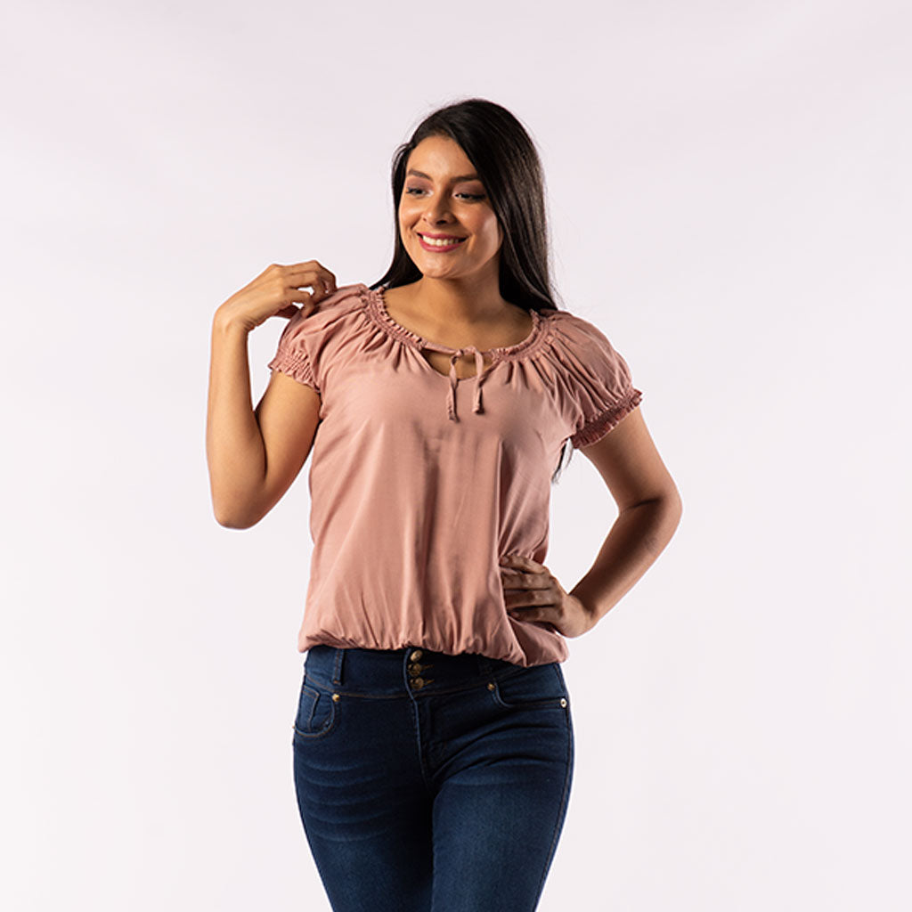 Blusa Ethiopia Manga Corta Mujer - 2x S/45.00