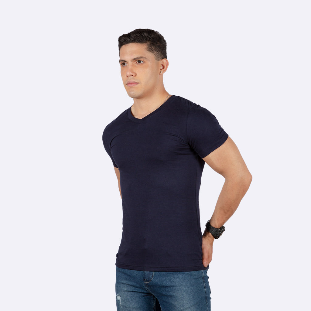 Polo Básico Hilo Negro Algodón Hombre - 2x S/25.00