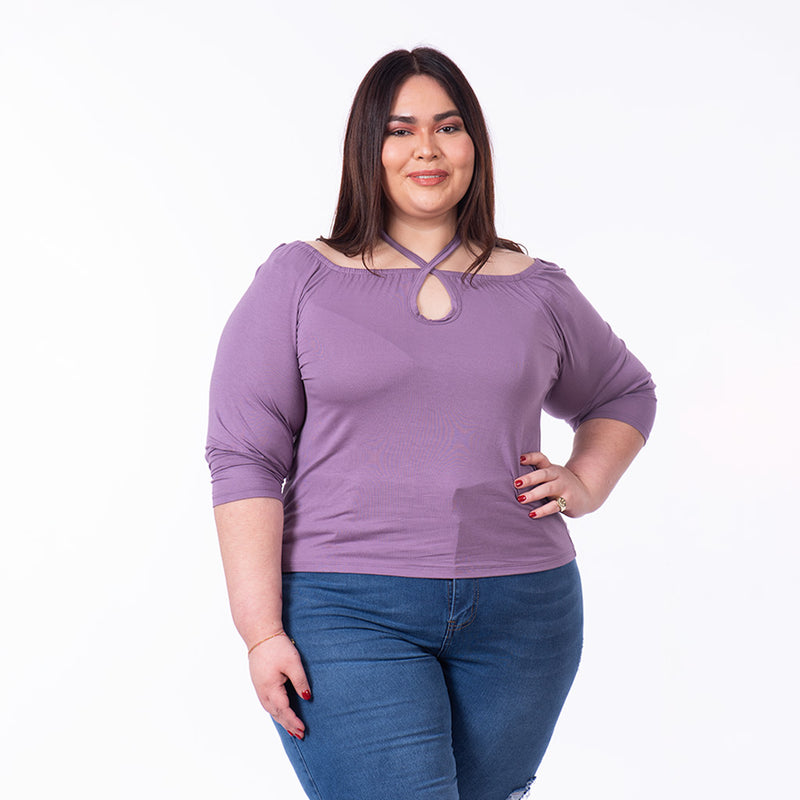 Polo Magnolia Manga 3/4 Mujer - S/19.90