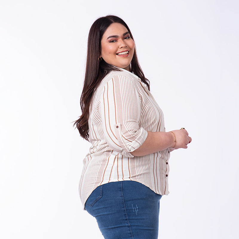 Blusa Magnolia Manga Larga 3/4 Challis Mujer - 2x S/55.00 y 3x S/75.00