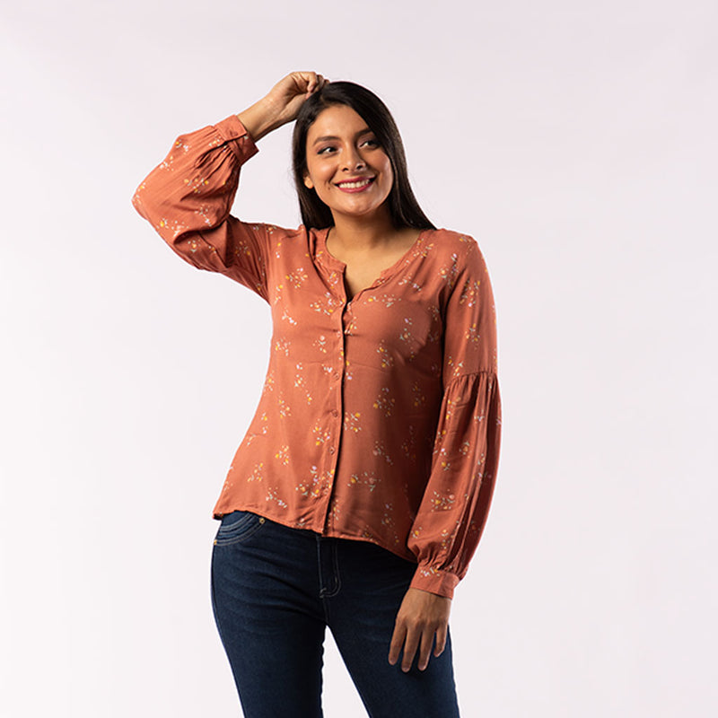 Blusa Ethiopia Manga Larga Mujer - S/35.00
