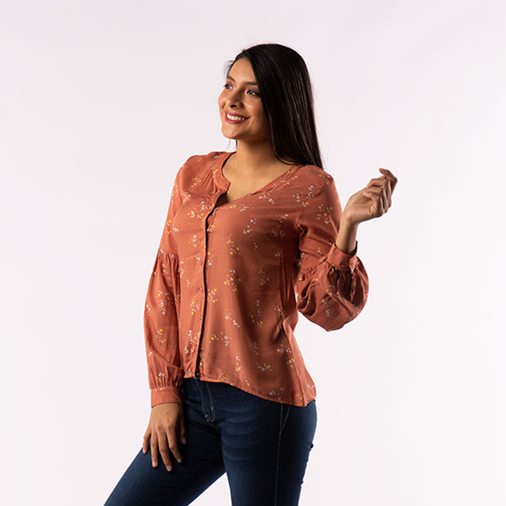 Blusa Ethiopia Manga Larga Mujer