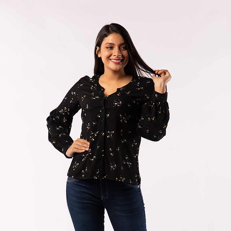 Blusa Ethiopia Manga Larga Mujer - S/35.00
