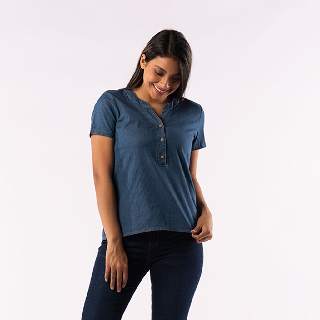 Blusa Ethiopia Manga Corta Mujer