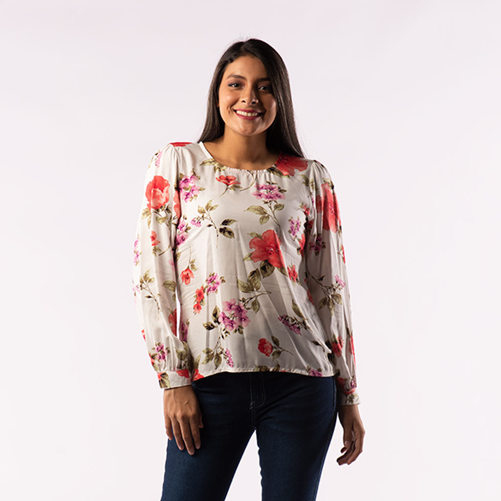 Blusa Ethiopia Manga Larga Mujer - 2x S/55.00